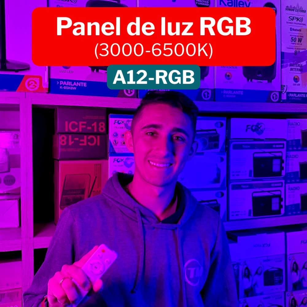 Panel de Luz + Tripode A12 RGB/F99